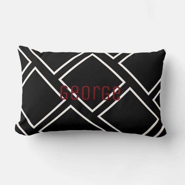 Add Your Name Personalized Throw Pillow Cushion (Front)