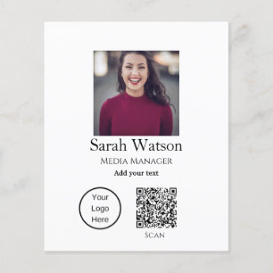 Add your name picture title business details q r c