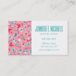 Add Your Name | Pink Dental Pattern Business Card