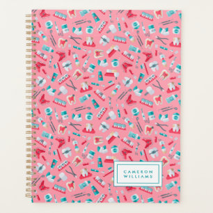 Add Your Name Pink Dental Pattern Planner