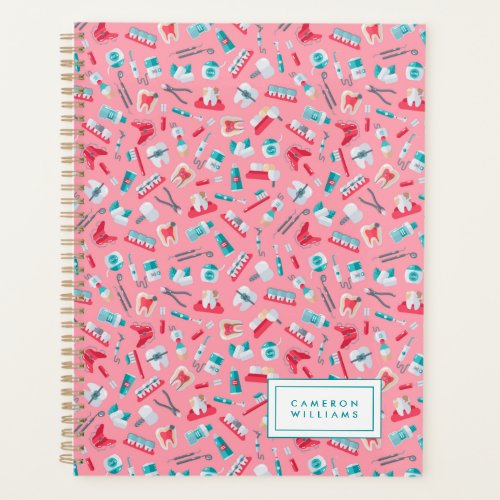 Add Your Name  Pink Dental Pattern Planner
