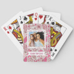 Add Your Name | Pink Sea Pattern Poker Cards