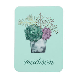 Add Your Name Plant Happiness Collection Succu Magnet