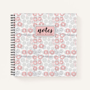 Add Your Name Polka Dot Circle Pattern Notebook