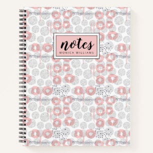 Add Your Name Polka Dot Circle Pattern Notebook