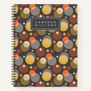 Add Your Name Polka Dot Stripe Pattern Notebook