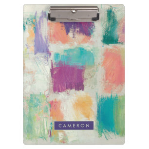 Add Your Name Popsicles II Stone Abstract Print Clipboard