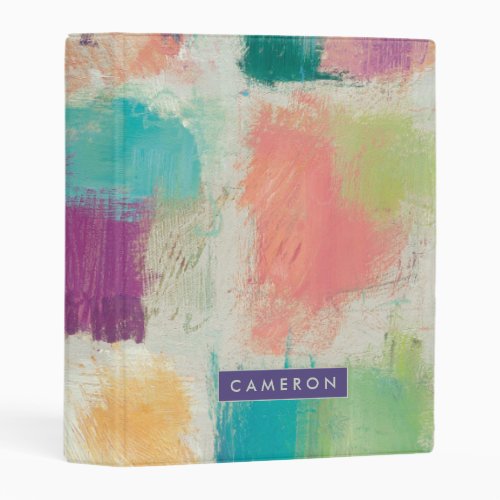 Add Your Name  Popsicles II Stone Abstract Print Mini Binder