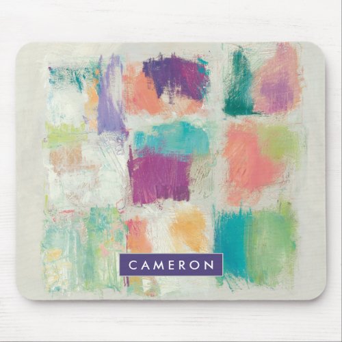 Add Your Name  Popsicles II Stone Abstract Print Mouse Pad