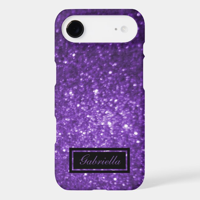 Add Your Name: Purple Glimmer Case (Back)