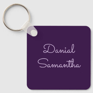 Add Your Name Purpule Personalized Keychain