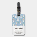 Add Your Name | Rainbow Sunglasses Llama Pattern Luggage Tag
