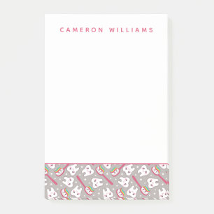 Add Your Name Rainbow Teeth Pattern Post-it Notes