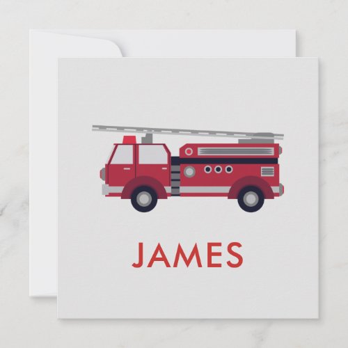 Add Your Name Red Fire truck Personalized
