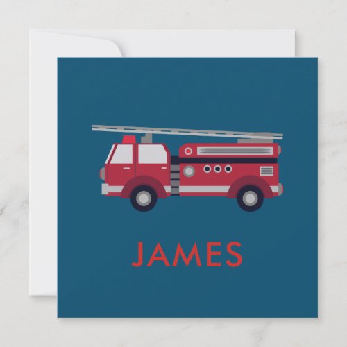 Add Your Name Red Fire truck Personalized