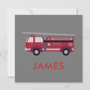 Add Your Name Red Fire truck Personalized
