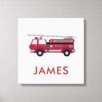 Add Your Name Red Fire truck Personalized