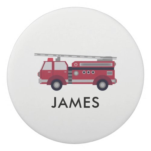 Add Your Name Red Fire truck Personalized Eraser
