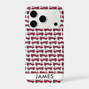 Add Your Name Red Fire truck Personalized iPhone 17 Pro Case