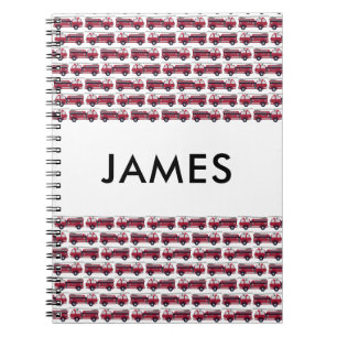 Add Your Name Red Fire truck Personalized Notebook