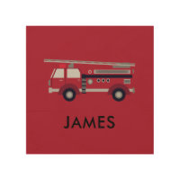 Add Your Name Red Fire truck Personalized
