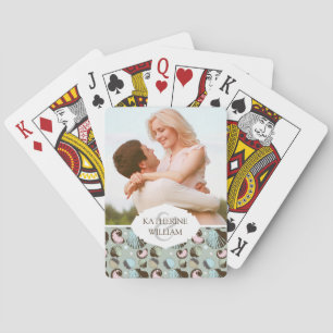 Add Your Name   Retro Seashell Pattern Poker Cards