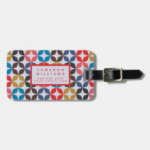 Add Your Name Retro Vintage Star Pattern Luggage Tag