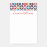 Add Your Name | Retro Vintage Star Pattern Post-it Notes