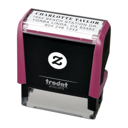 Add Your Name Return Address Office Telephone Self_inking Stamp