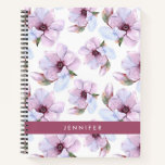 Add Your Name | Romantic Floral Pattern Notebook