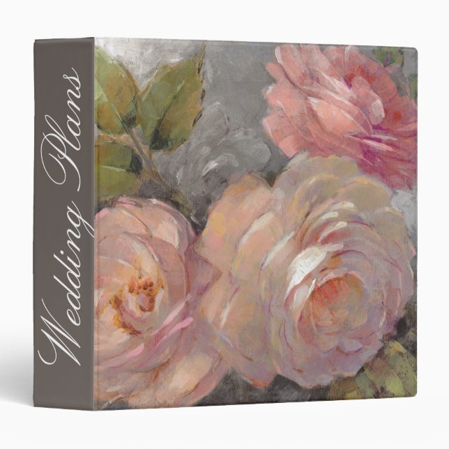 Add Your Name | Roses with Gray Binder (Front/Spine)
