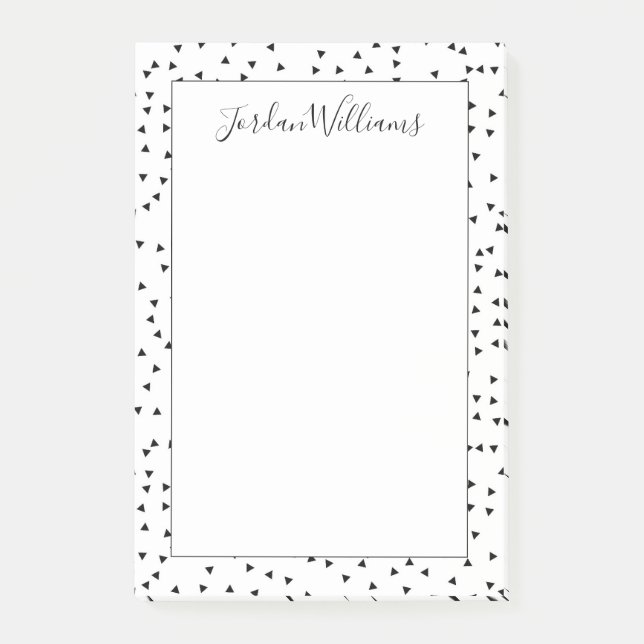 Add Your Name | Scandinavian Style Triangle Post-it Notes (Front)