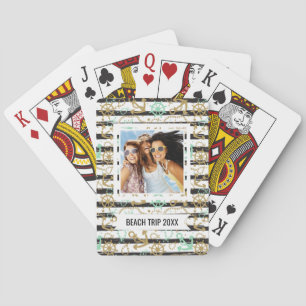 Add Your Name   Sea Anchor Pattern Poker Cards