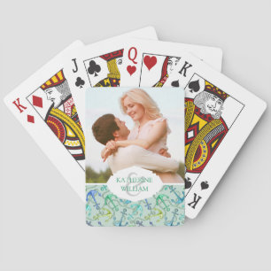 Add Your Name Sea Anchors And Rope Pattern Poker Cards