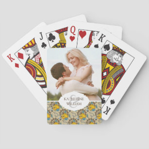 Add Your Name Sea Captain Fish Pattern Poker Cards