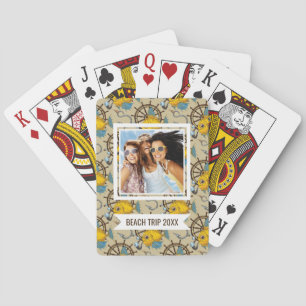 Add Your Name   Sea Captain Fish Pattern Poker Cards
