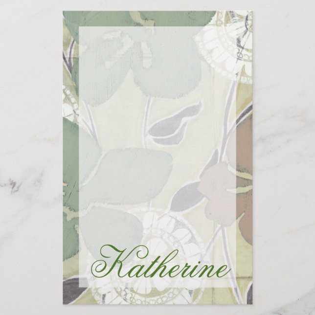 Add Your Name | Serene Pastels II Stationery (Front)