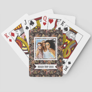 Add Your Name   Shabby Sea Life Pattern Poker Cards