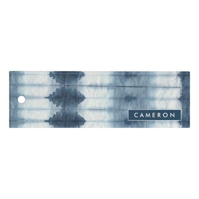 Add Your Name | Shibori Indigio Print Ruler (Front)