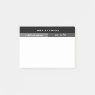 Add Your Name Simple Gray Post-it Notes