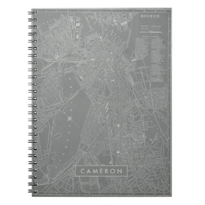 Add Your Name | Sketch of Boston City Map Notebook
