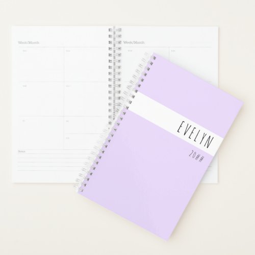 Add your Name Skinny Font Lavender 2023 Planner