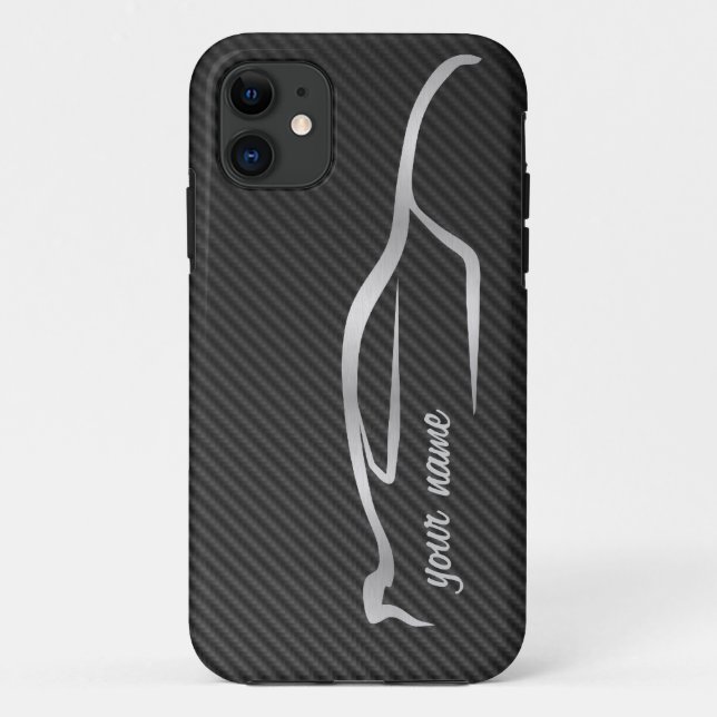 "add your name" Skyline Gray Silhouette Logo Case-Mate iPhone Case (Back)