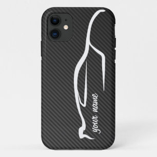 "add your name" Skyline GT-R White Silhouette Logo iPhone 11 Case