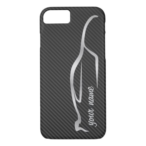 add your name Skyline Silver Silhouette Logo iPhone 87 Case