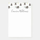Add Your Name | Sleepy Sweet Sloth Pattern Post-it Notes