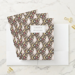 Add Your Name   Sloth Astronaut Pattern Pocket Folder