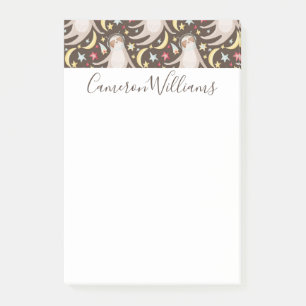 Add Your Name Sloth Astronaut Pattern Post-it Notes