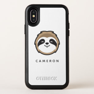 Add Your Name   Sloth Mascot OtterBox Symmetry iPhone X Case