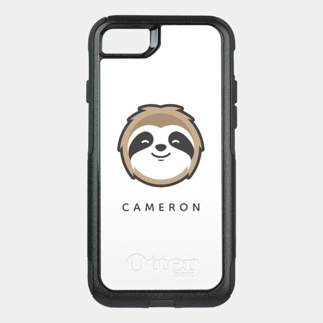 Add Your Name | Sloth Mascot Otterbox iPhone Case (Back)